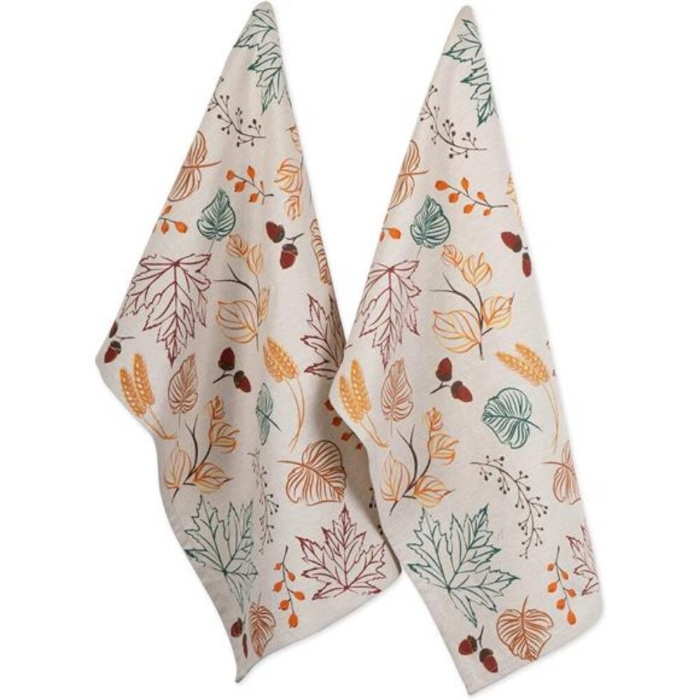 DII Fall Kitchen Towels for Kitchen Decorative Cotton Dish Towel Set, 18x28,